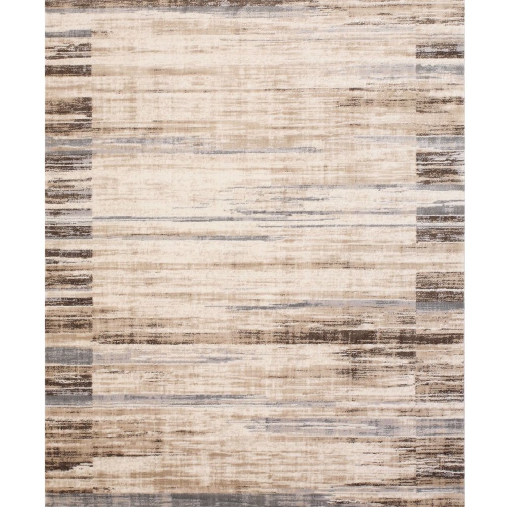 Ivory Machine-made Polypropylene Transitional Distressed Bohemian Isabella Strip